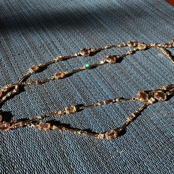 Kendra Scott rose gold necklace with brown stones - Picture 5 of 7